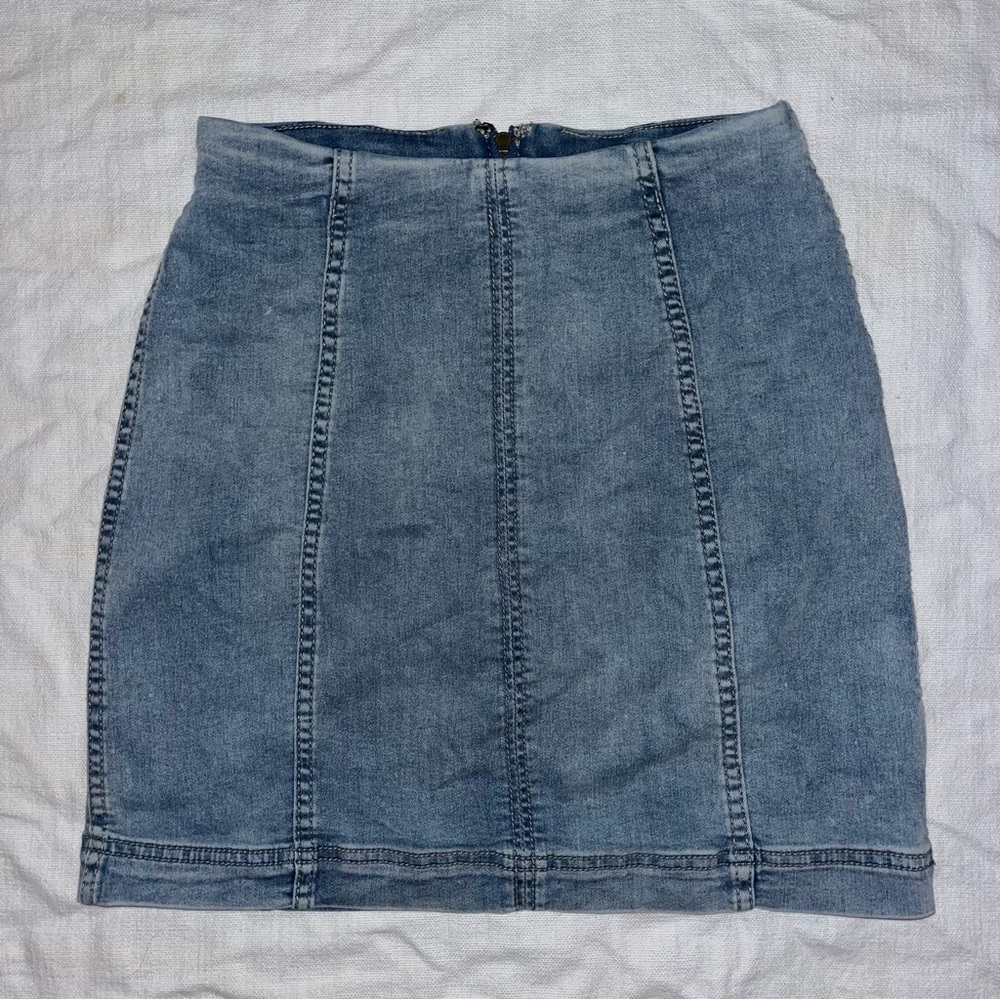 Free People Denim Blue Women's Skirt